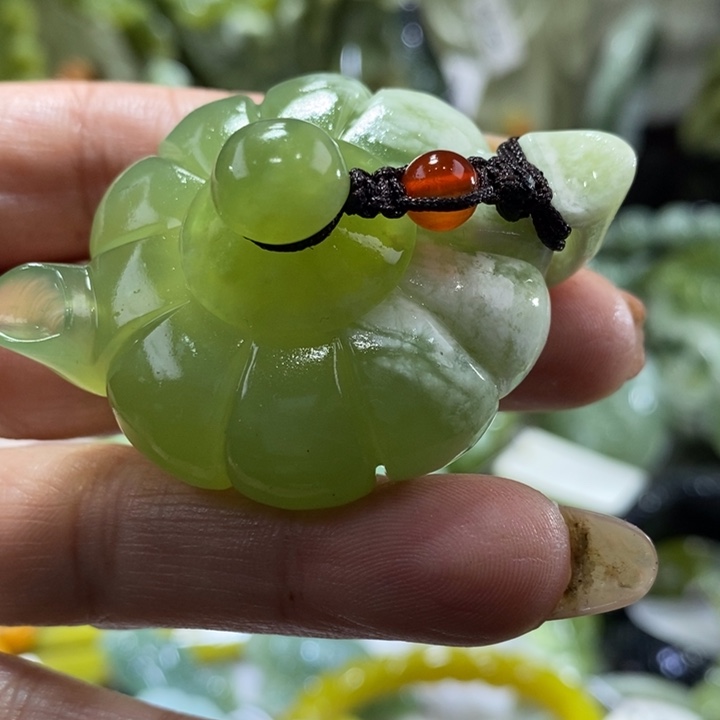 岫玉未镶嵌岫玉手把