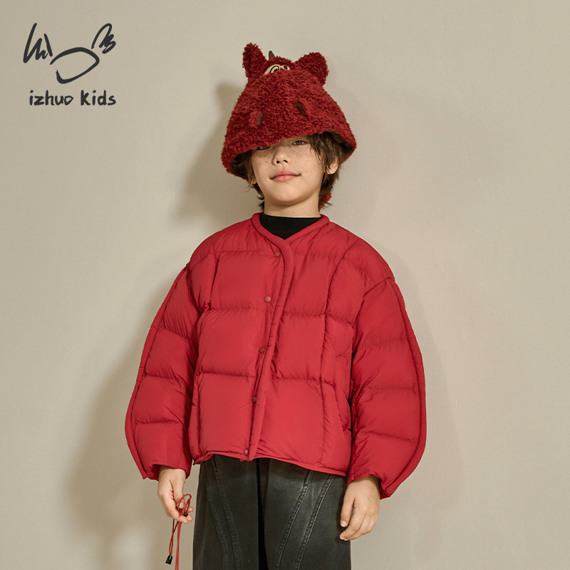 日着KIDS山海经错角马羽绒服2025冬季新款美学童装男女童轻白鸭绒