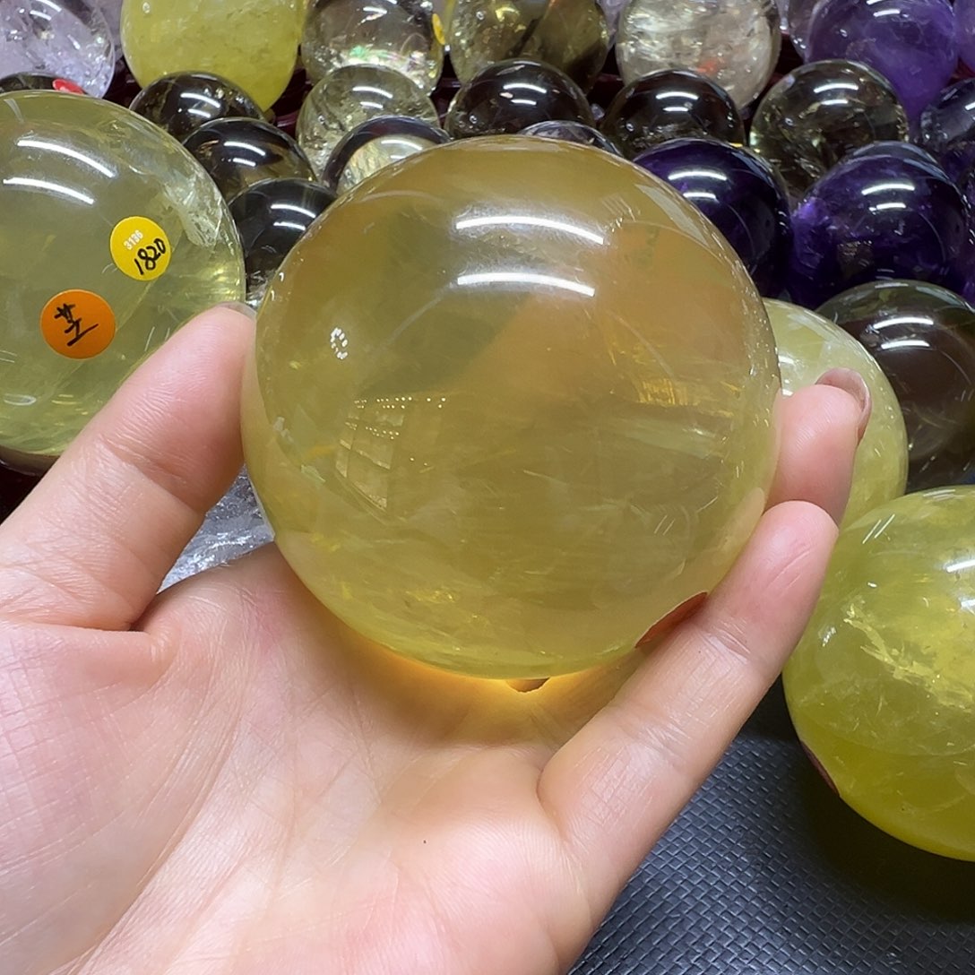 养***店水晶未镶嵌珠宝半成品C2171如意。瑕