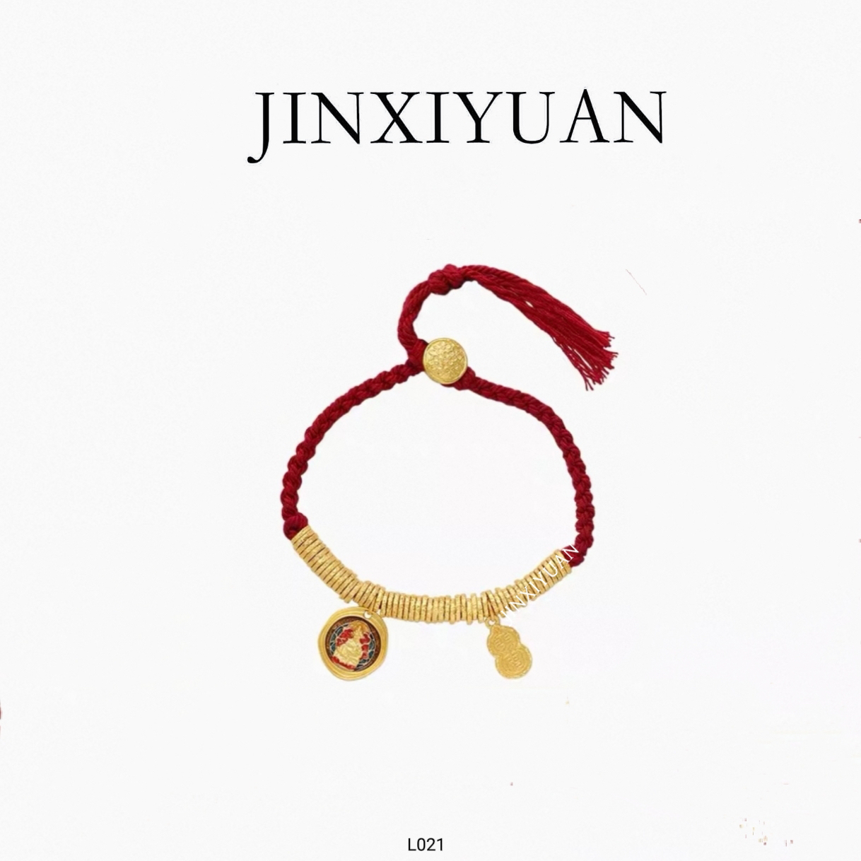 铜合金手链 JINXIYUAN/瑾熙媛 黄财神聚财葫芦盘缠手链时尚L021