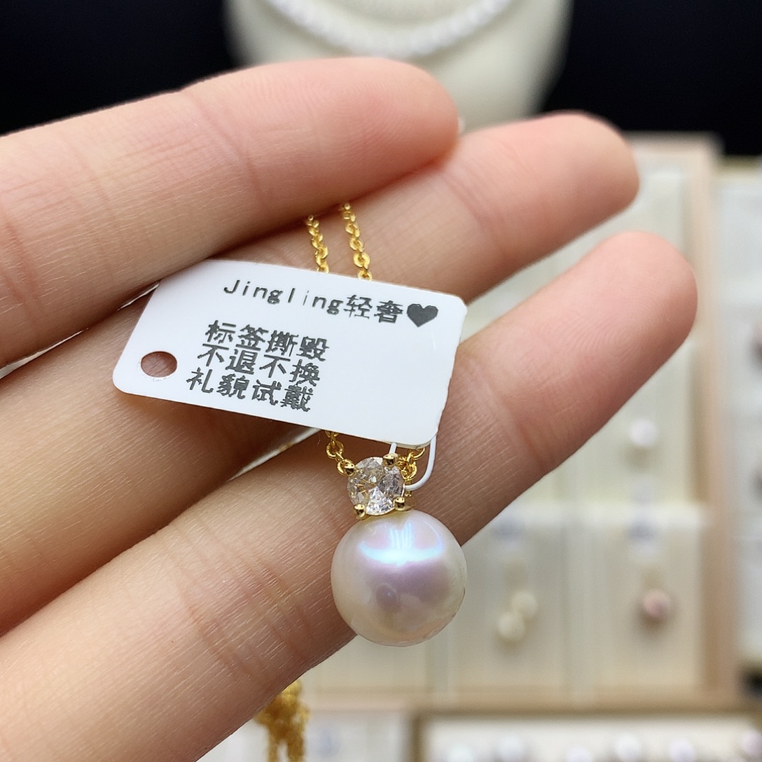 合金淡水珍珠颈饰