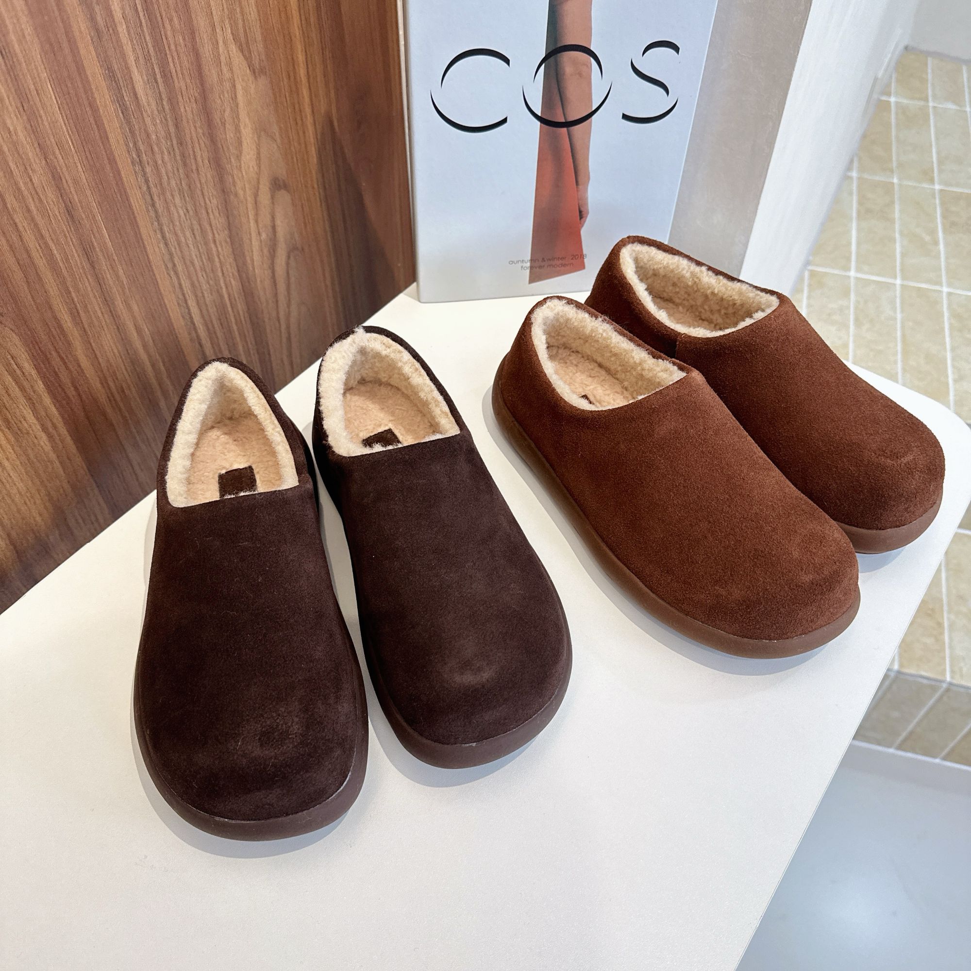 【ZMMY严选私服】冬季新款一脚蹬保暖加绒厚底小土豆鞋5120704