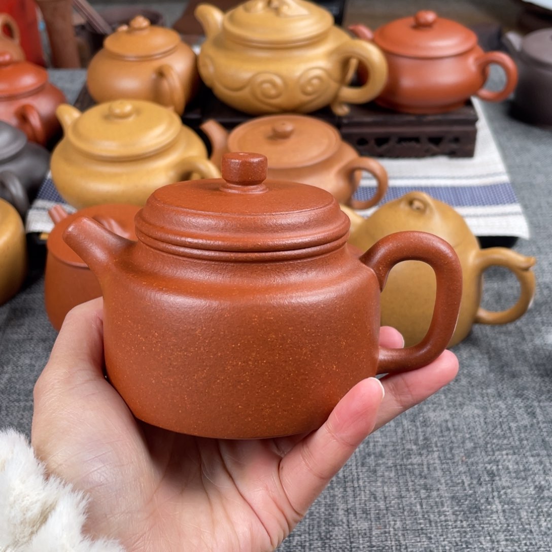 紫砂茶壶?****人40目红降坡210德钟全手