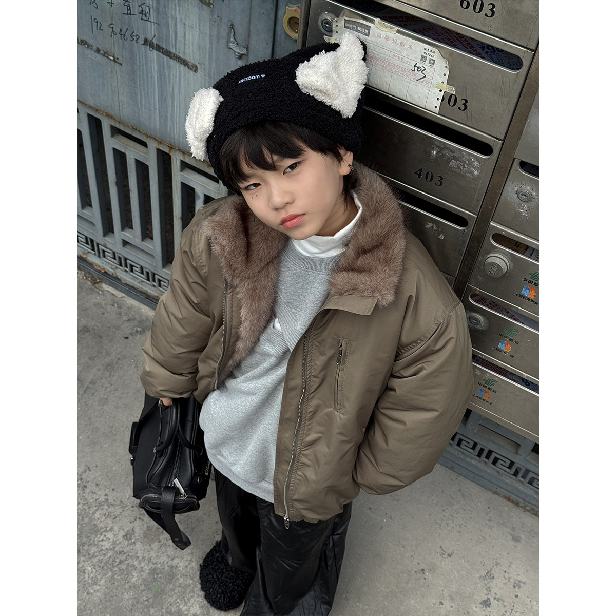 儿童男童冬季加绒加厚韩版棉服保暖冬装亲子棉服毛毛外套现货适用