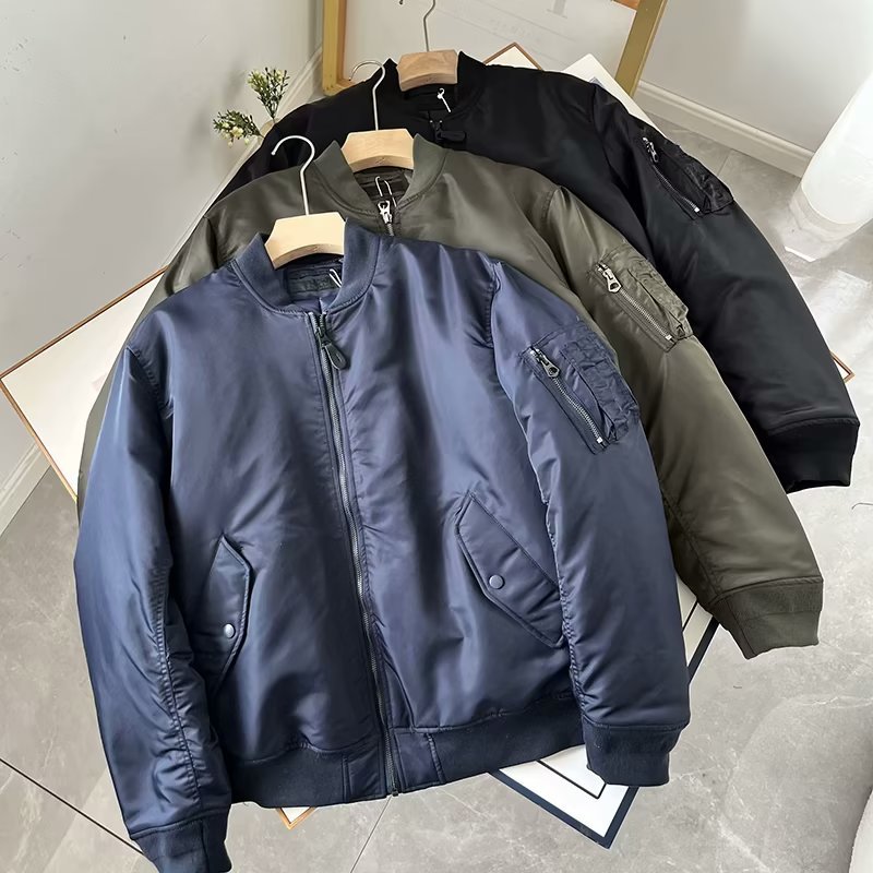 爆款男款立领飞行服棒球立领夹克外套(3色选)