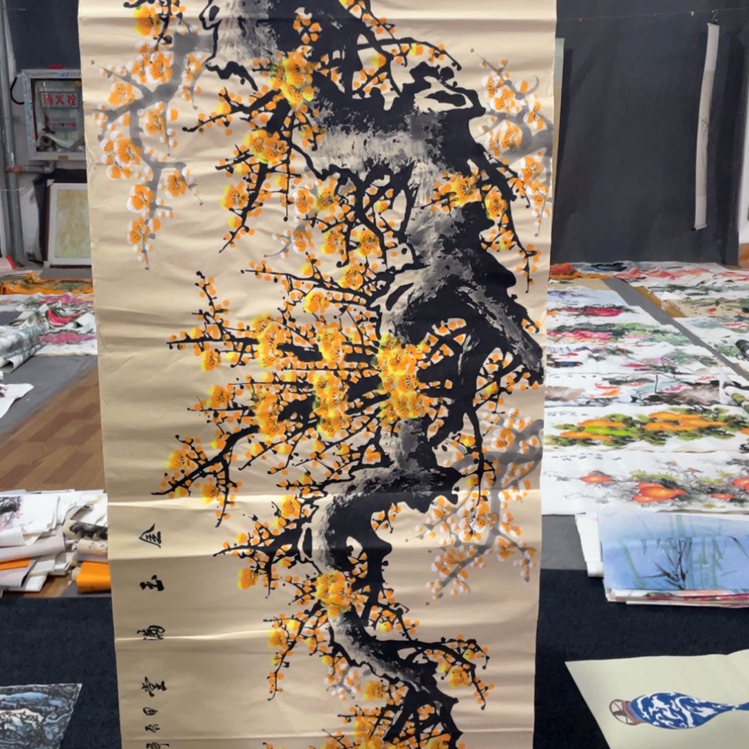 国画国画作品画画画心一个