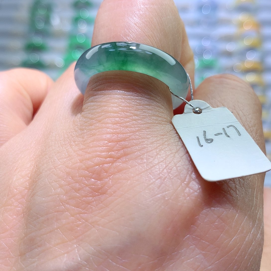 翡翠戒指未镶嵌16-17号