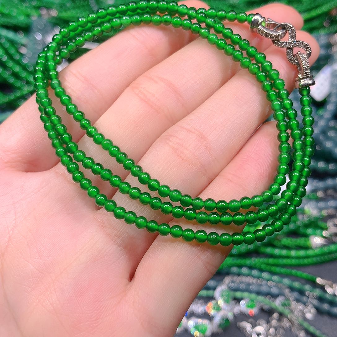 翡翠手串未镶嵌天然翡翠