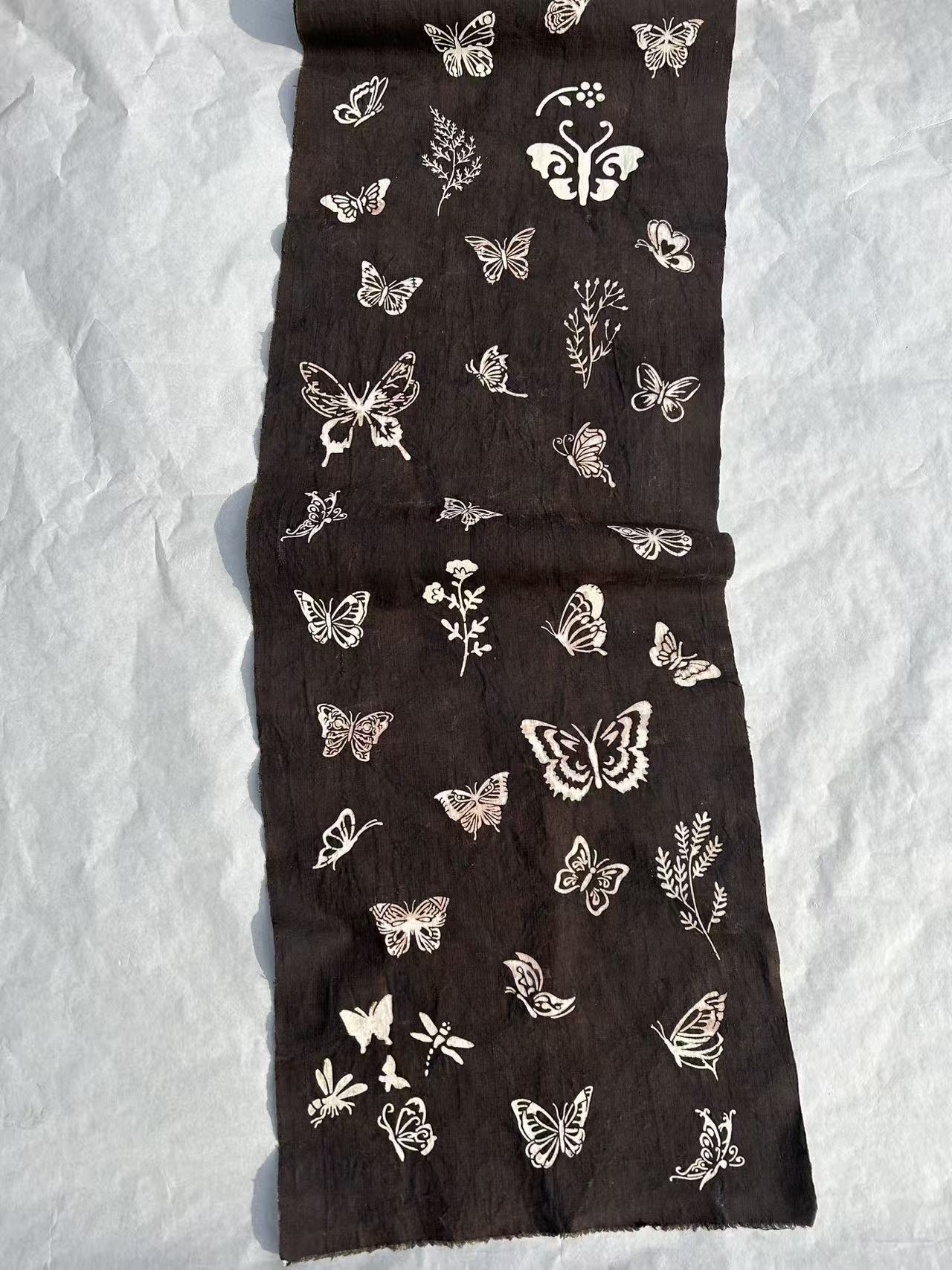 柿染老土布一米价宽45厘米