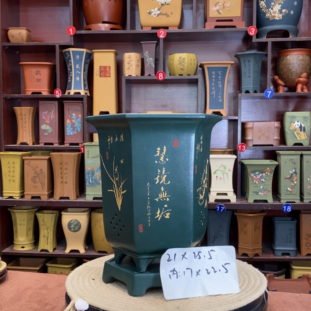 紫砂花盆紫砂花盆