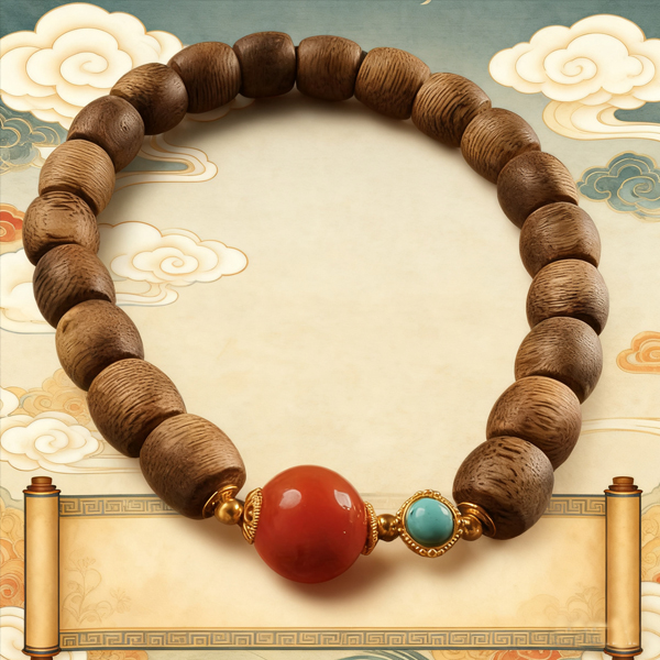 沉香沉香手串香港黄棋楠手切桶珠