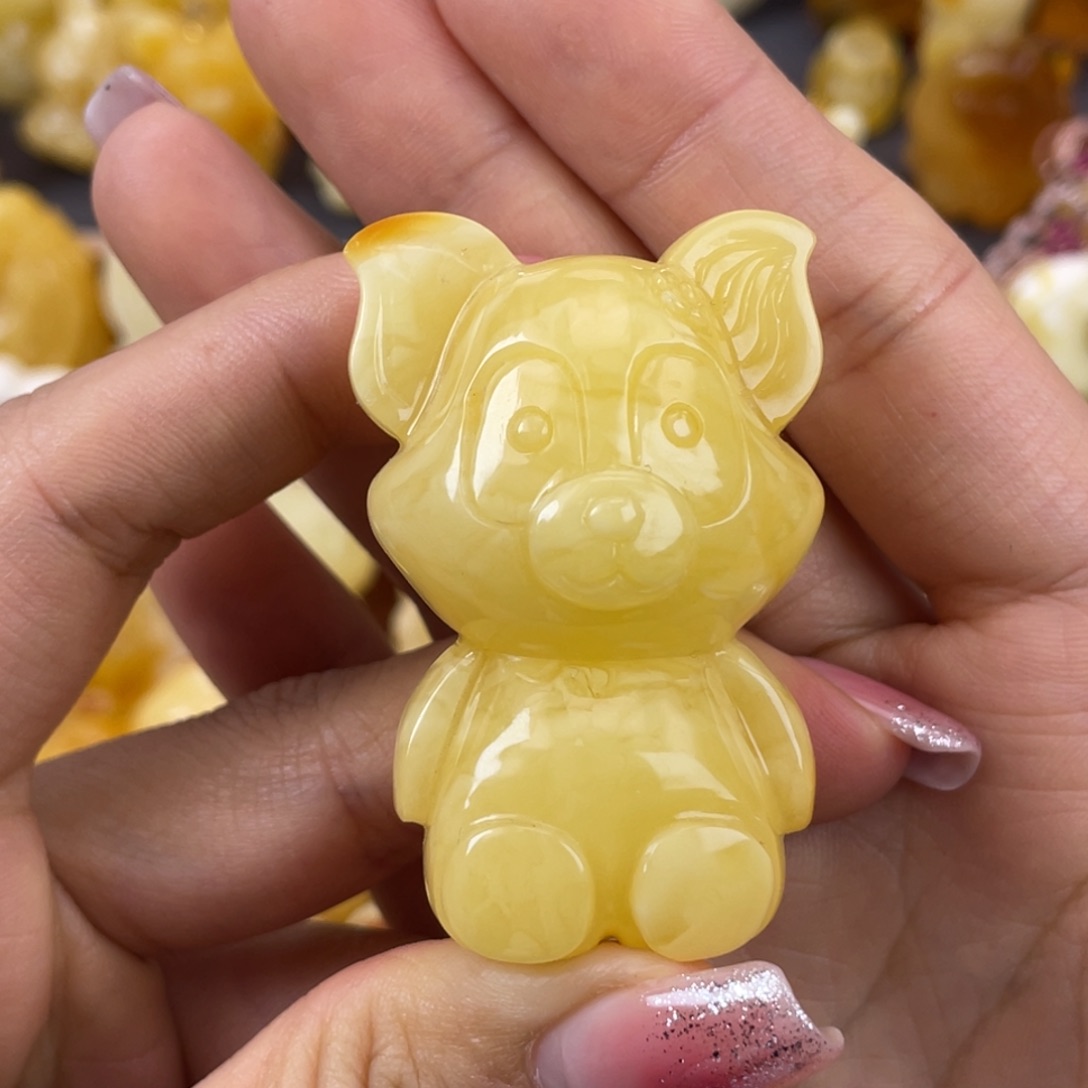 琥珀裸石未镶嵌蜜蜡