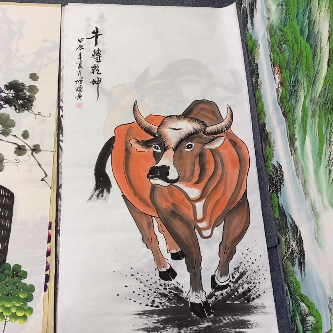 国画尺寸140✖️70四尺纯手绘