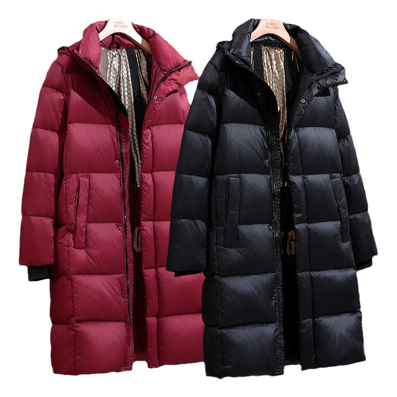 《长》【郡梵纪/JVFAMJN】女长款羽绒服新款加厚冬季大码情侣装羽绒服