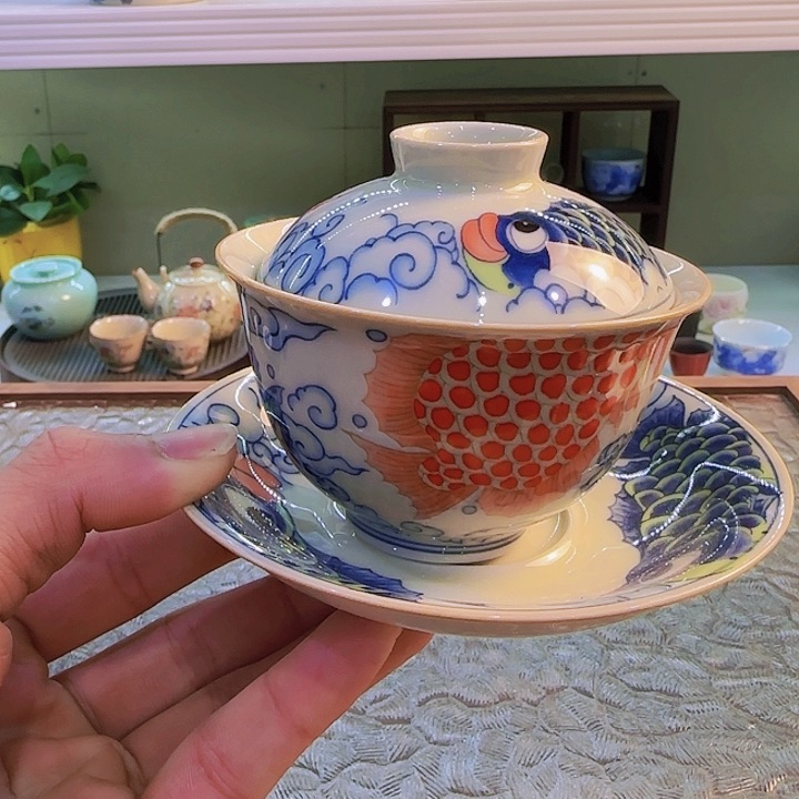 青花瓷器茶具套装旅行茶具茶叶罐