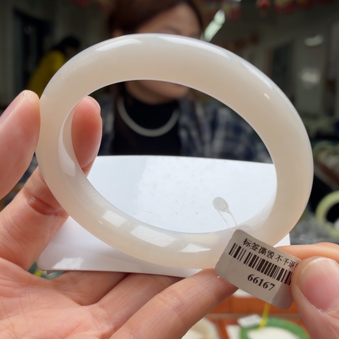 和田玉手镯未镶嵌59 60