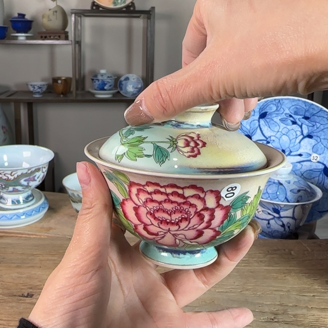 杯景德镇陶瓷柴烧多人