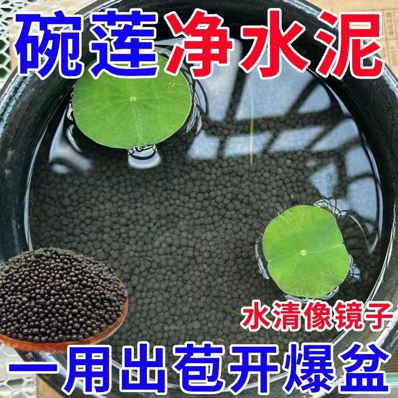 碗莲专用泥水草泥高肥力不臭水不浑水荷塘睡莲水培植物营养陶粒泥