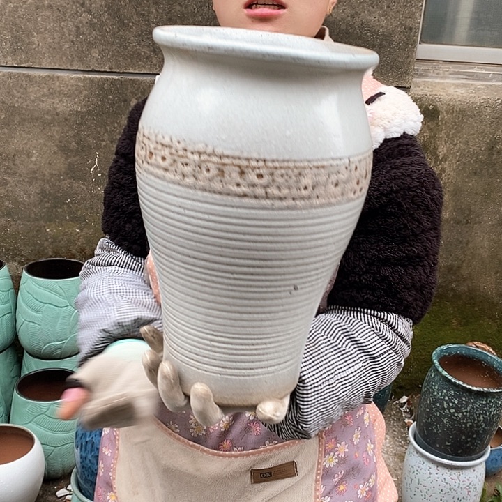 紫砂花盆正品口18高31