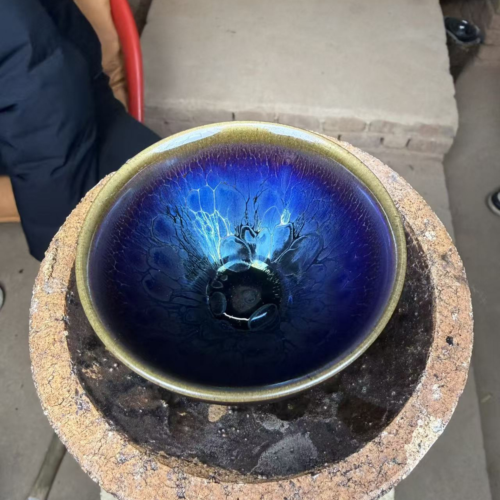 建盏主人杯【七彩龙鳞玉兰】电烧专用茶具