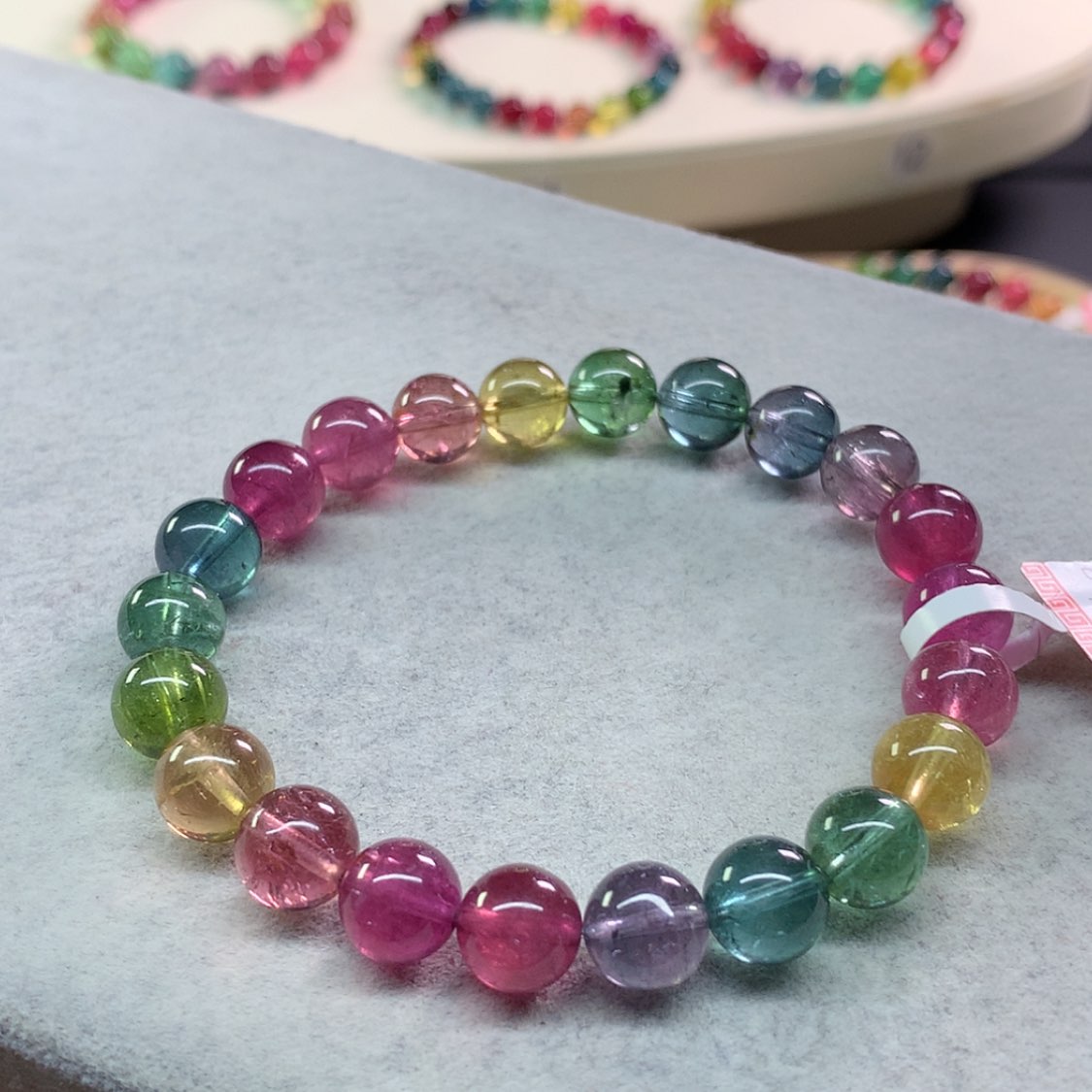 【闪购商品】手链未镶嵌碧玺碧玺荧光色标单圈8.8