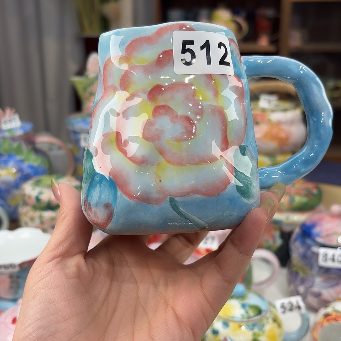 瓷片景德镇手绘高温釉下彩陶瓷茶具