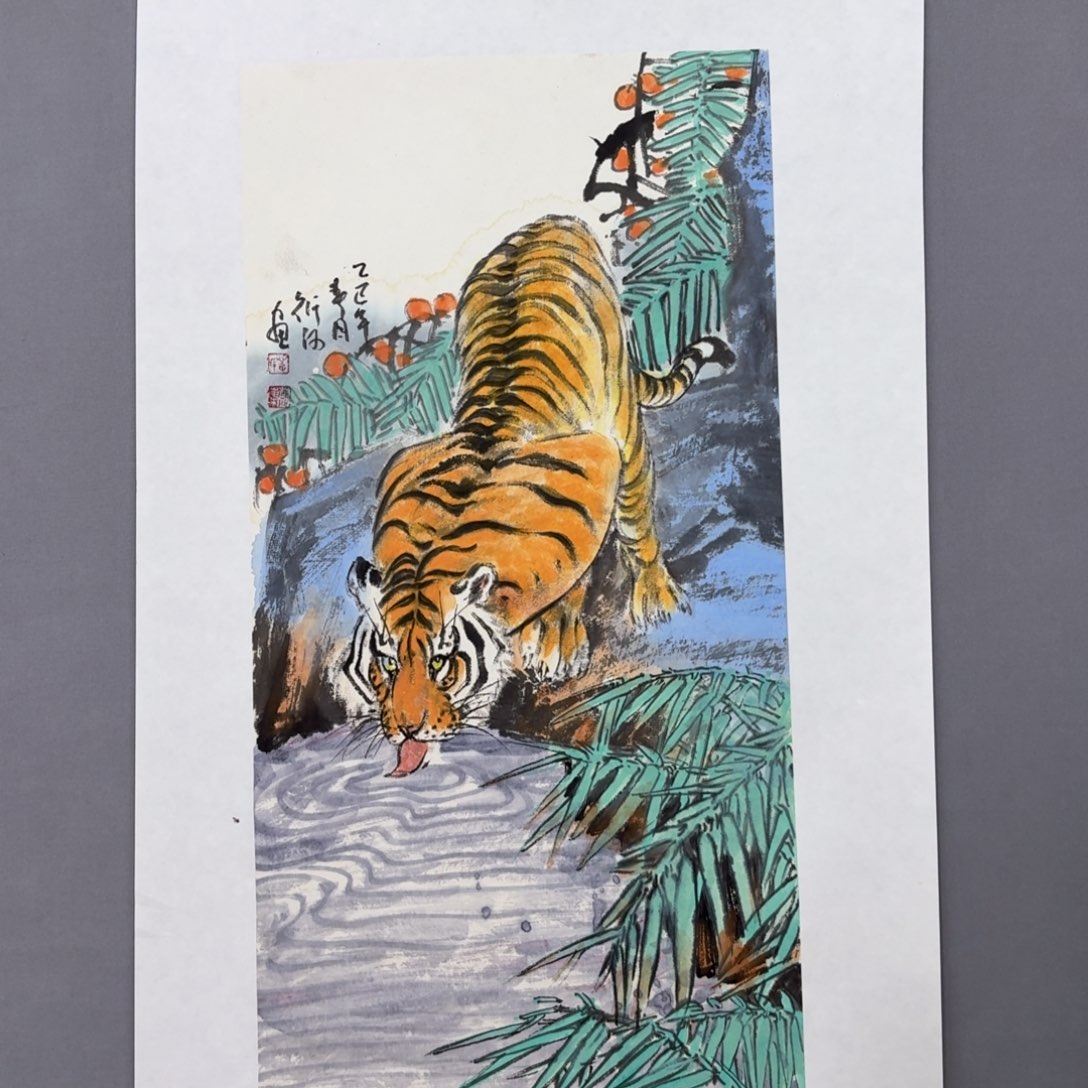 国画艺术家真人手绘