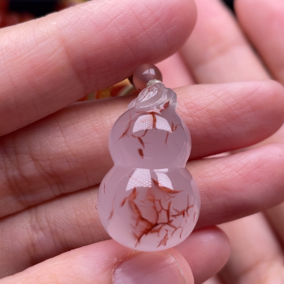 南红玛瑙未镶嵌珠宝奇石葫芦吊坠