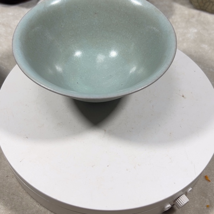 摆件信****风汝窑斗笠盏纯手工制作