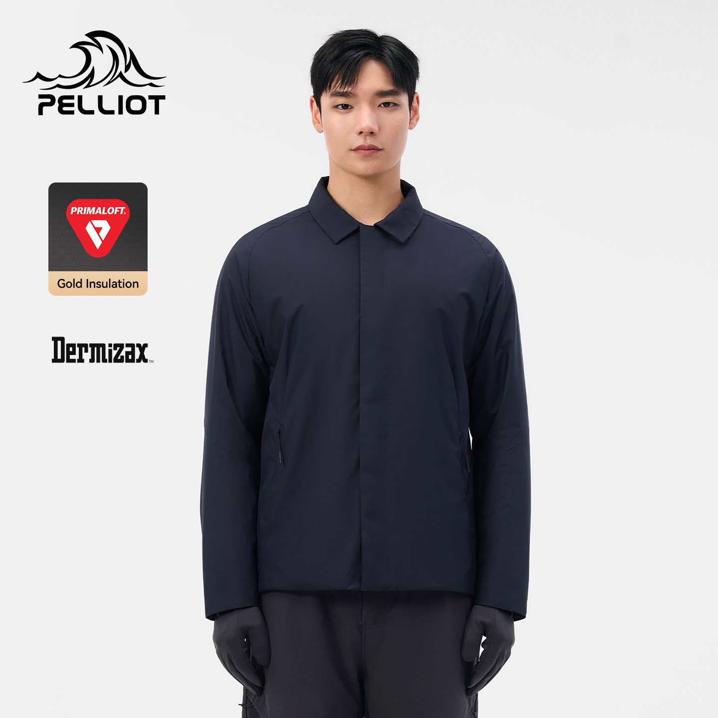 伯希和户外Primaloft金标P棉夹克男冬Dermizax商务棉服冲锋衣内胆