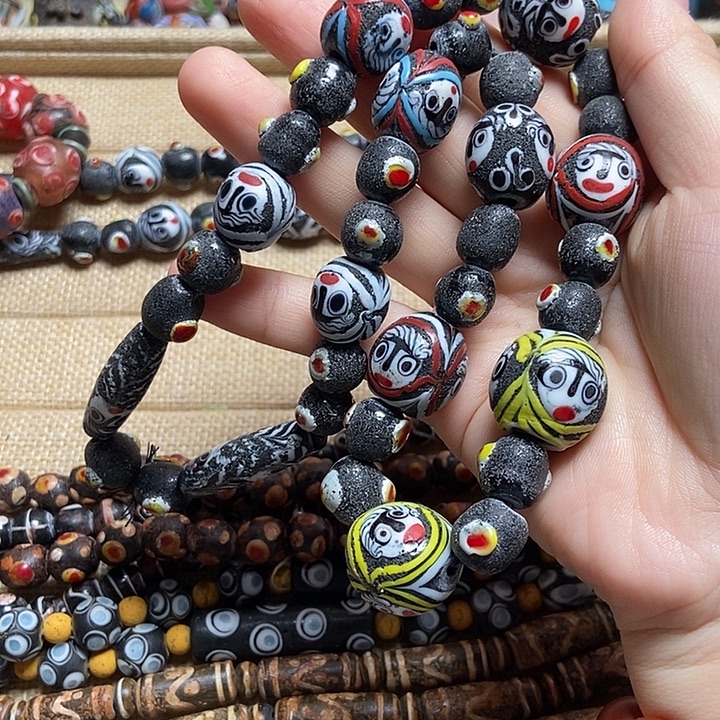 颈饰琉璃人面珠链子015