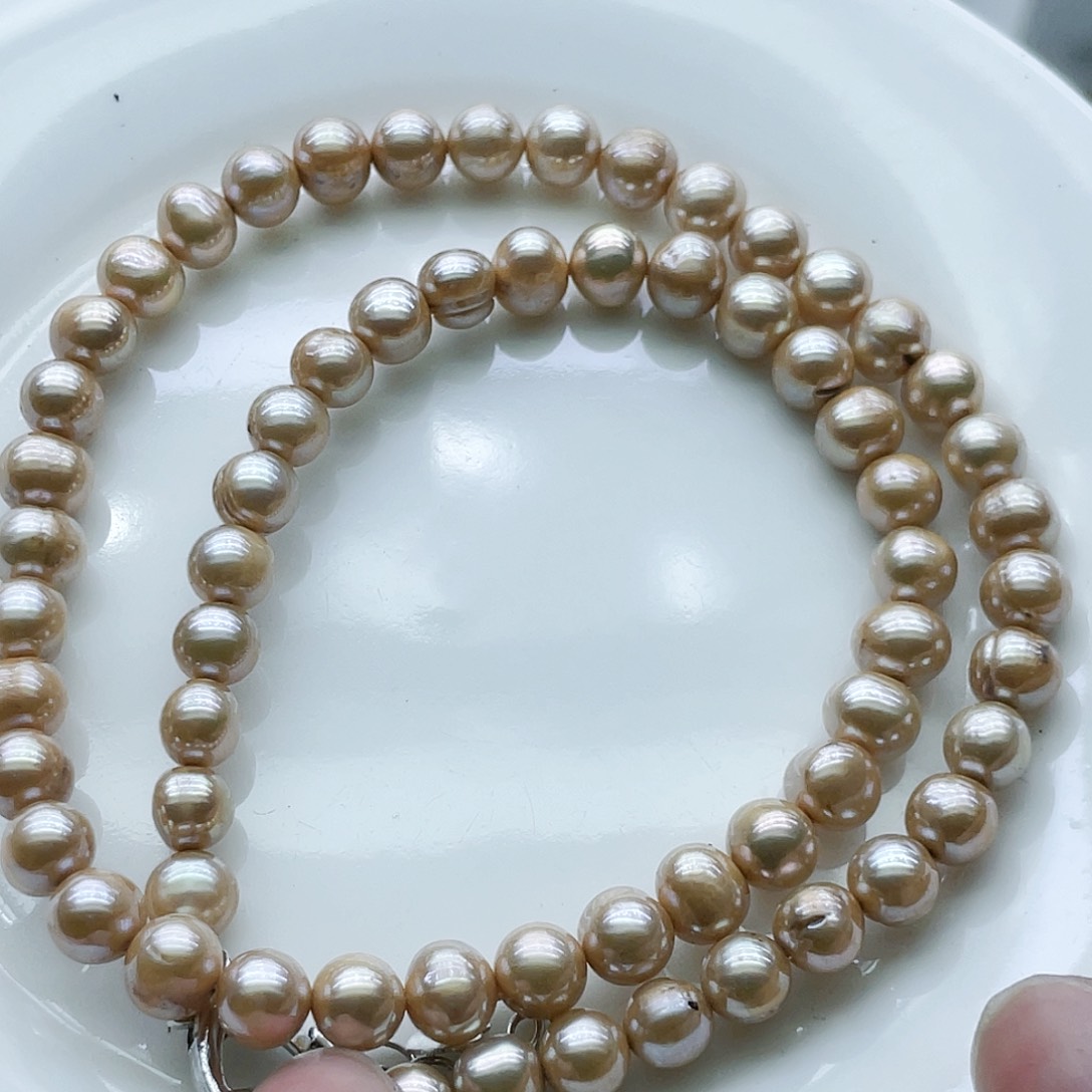 淡水珍珠颈饰钛钢