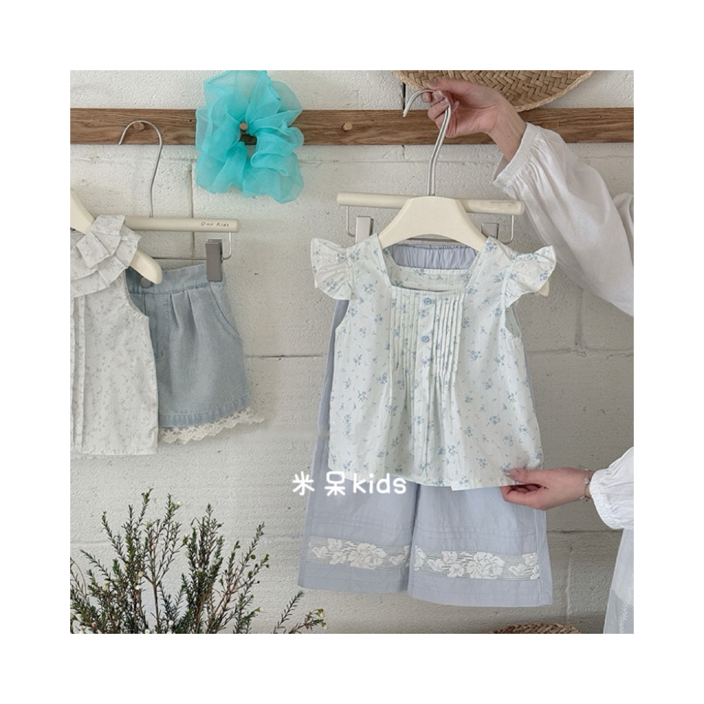 【米呆kids 】2025夏季女气质甜美韩系套装
