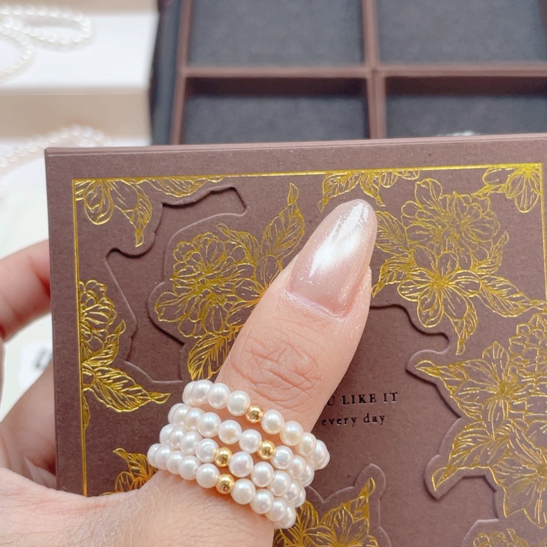 淡水珍珠戒指银S925镶嵌