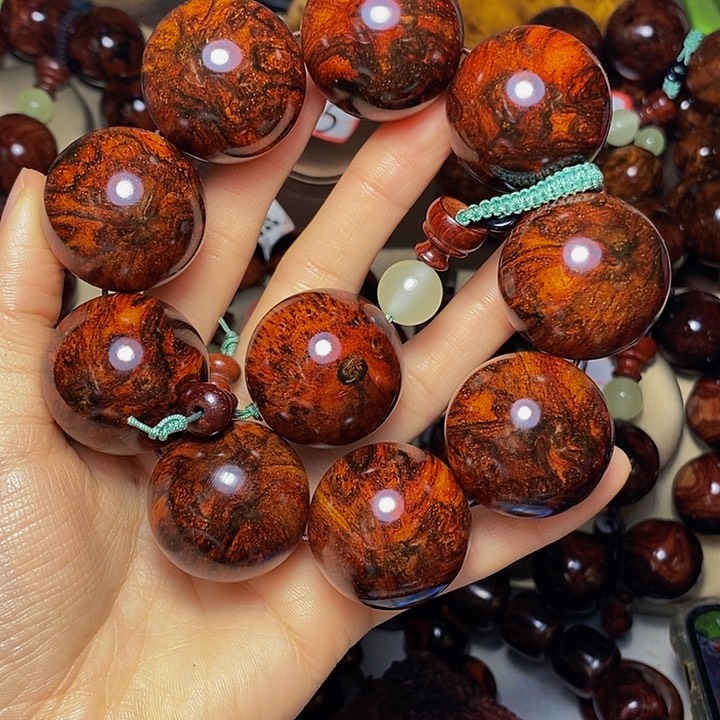 黄花梨/降香黄檀手串/手链陈****6紫油梨油性好好看3.0