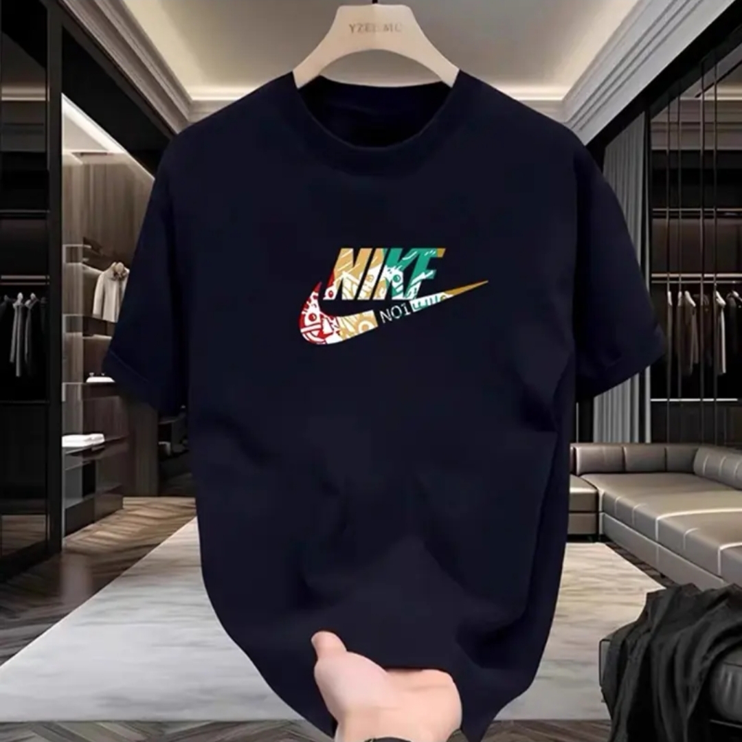 1012【一折大促福利】夏季百搭圆领T恤时尚纯棉情侣宽松