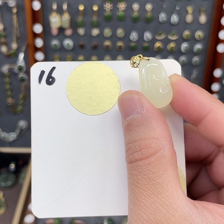 和田玉颈饰银S925镶嵌和田玉16