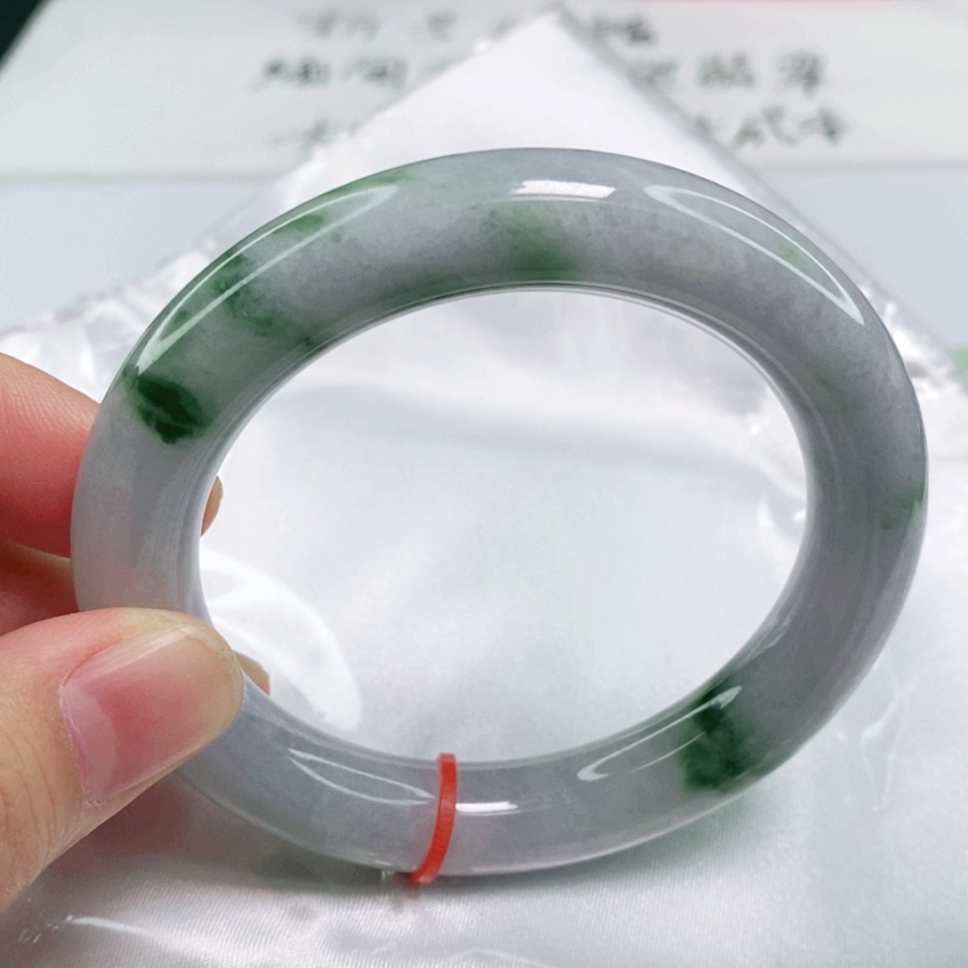 未镶嵌手镯翡翠57.5圈口圆条