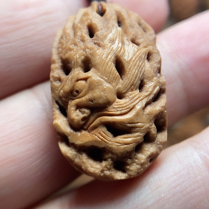 纯手工手刀钟馗桃牌