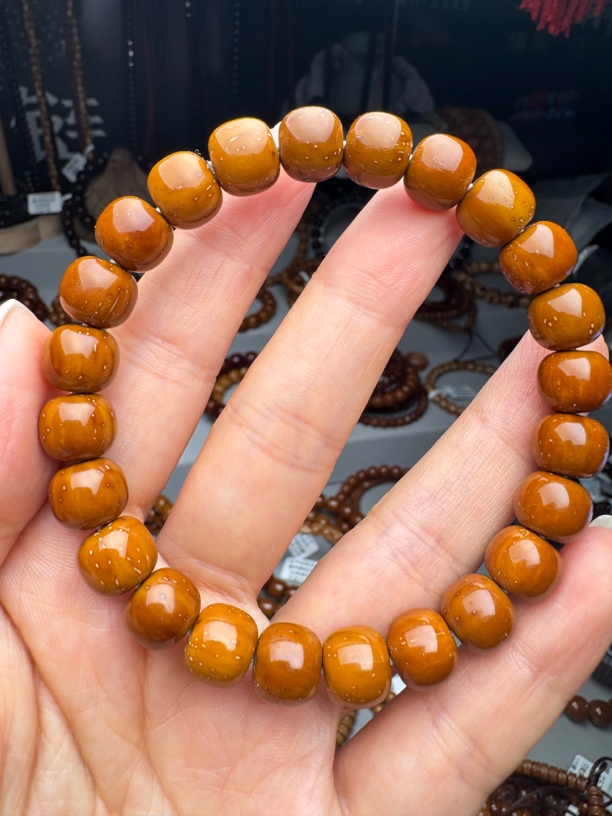 天福文玩」紫金鼠10×9桶珠单圈