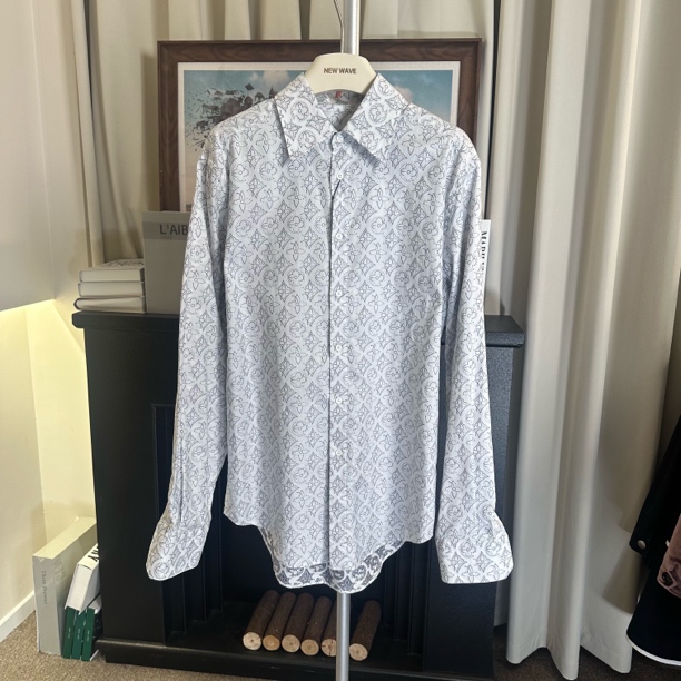 全新未使用 LouisVuitton/路易威登 LV00921 满印三花衬衫M码