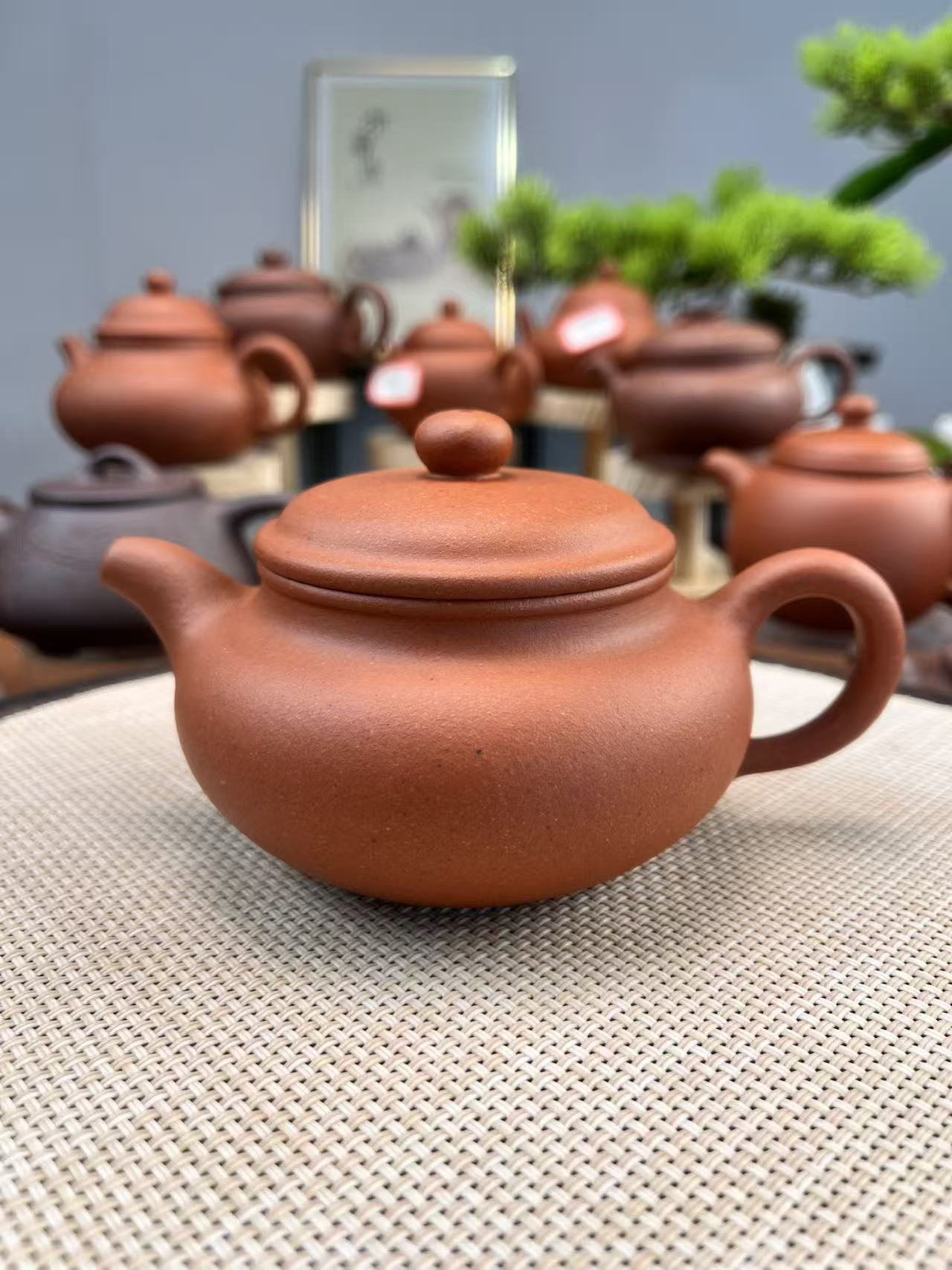 正宗宜兴紫砂壶原矿泥料无添加半手精工大红泥仿古壶200cc