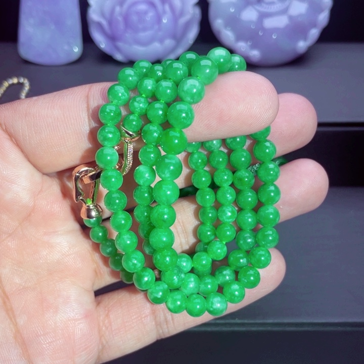 翡翠未镶嵌毛衣链