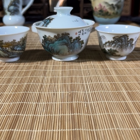 陶汪派山水汪沁粉彩福利不退不换