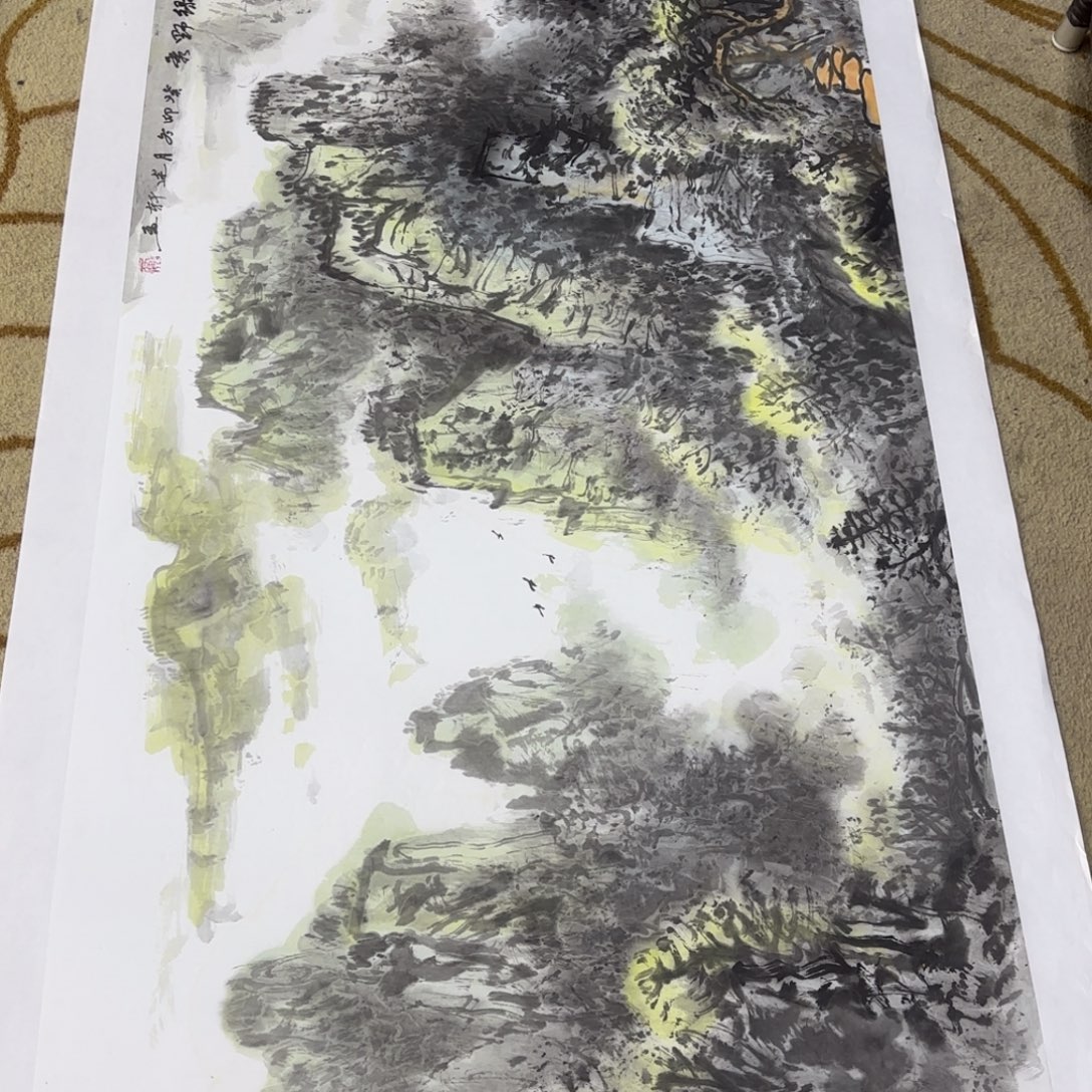 一***色国画贾述轩四尺5张艺