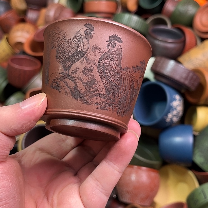 紫砂茶杯全手工紫砂主人杯
