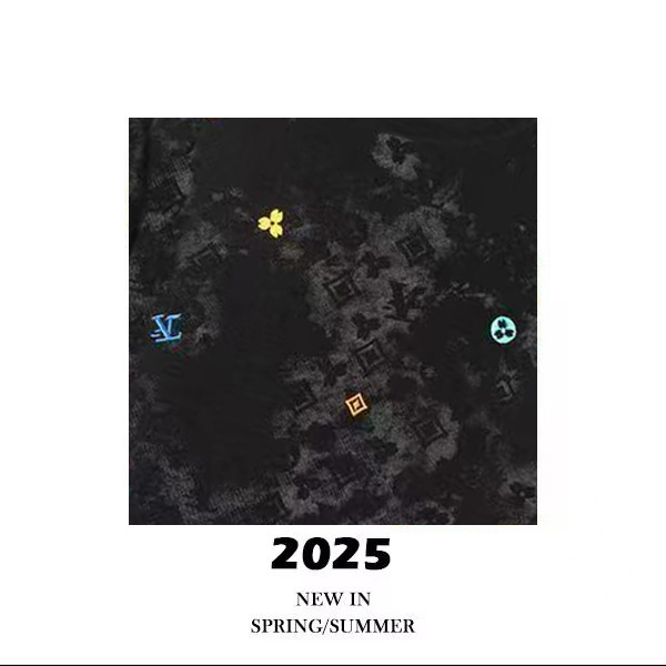 【锅锅工厂撤店款】轻奢老花刺绣-2025时尚百搭夏季设计感短袖99666