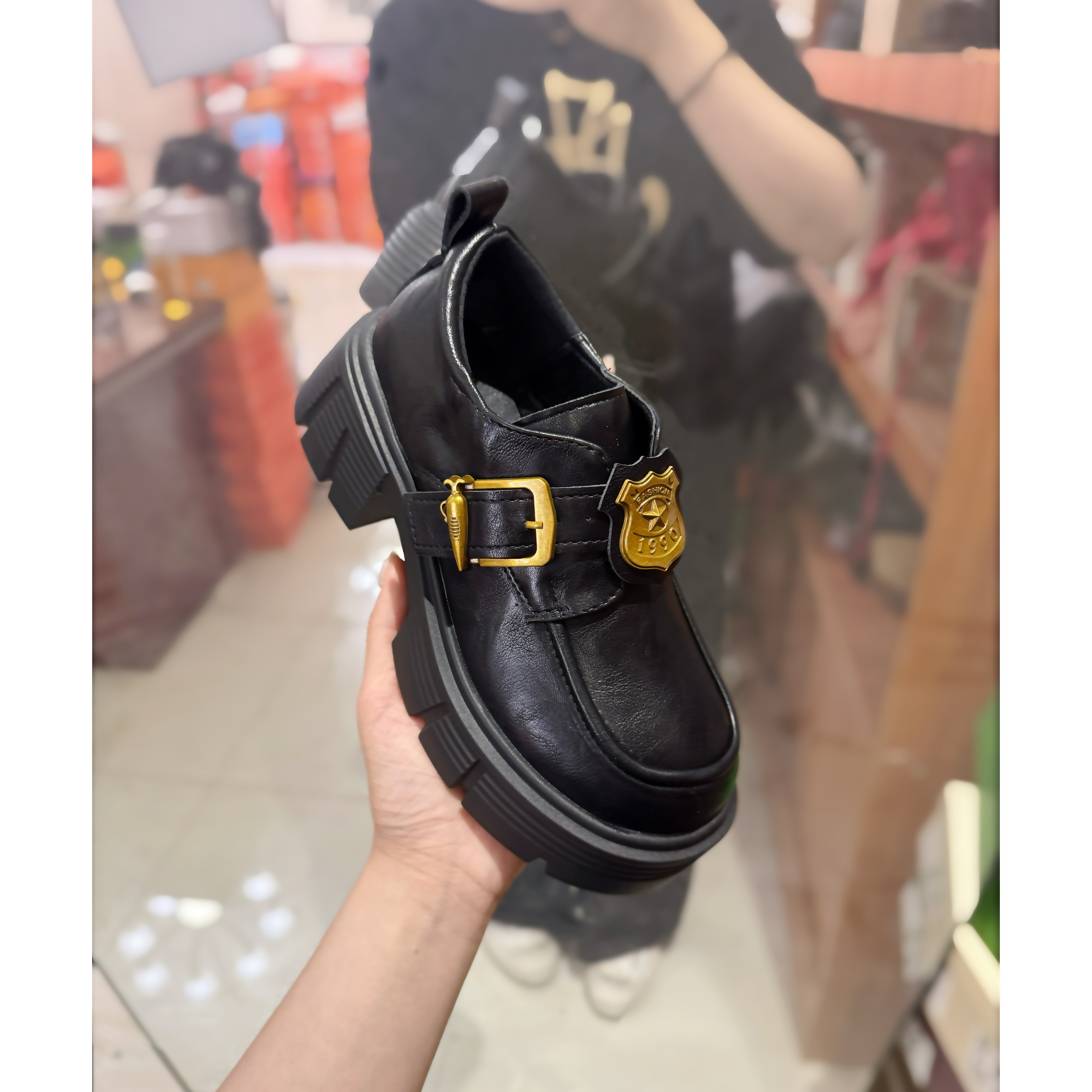 【刘】厚底乐福鞋2025新款百搭通勤皮鞋英伦风夏季单鞋