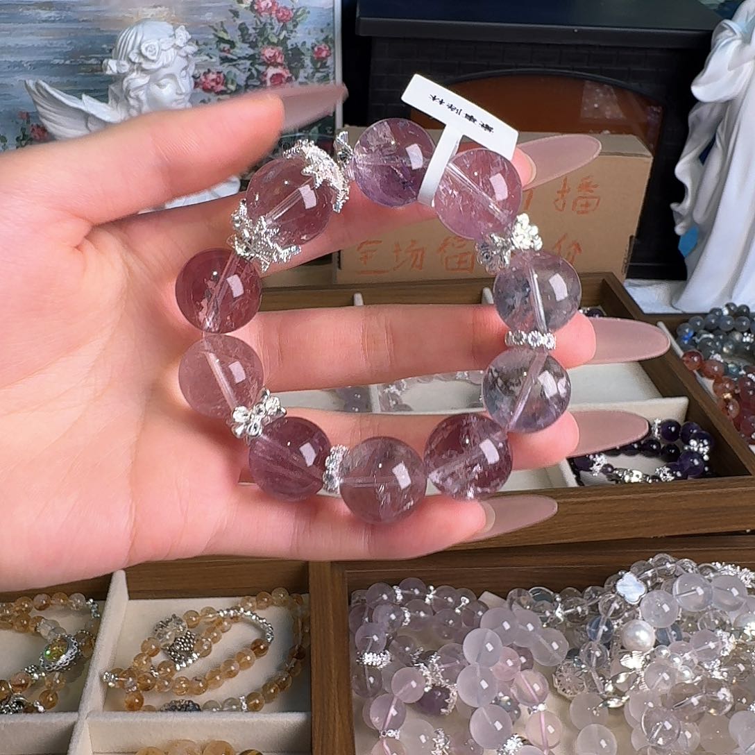 水晶手串18K金镶嵌玻利维亚拍2单