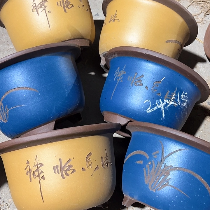 紫砂花盆100-6。  24-14.5